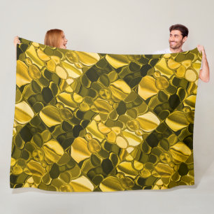 Couverture Polaire Jaune ou dorée, les pièces ressemblent à du métal 