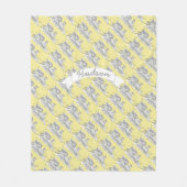 Couverture Polaire Jaune ou n'importe quelle couleur Choo Choo Train  (Devant)