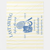 Couverture Polaire Jaune Rétro Dernier Balancement Avant Le Bac Tenni (Devant)