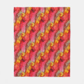 Couverture Polaire Jaune rouge d'art d'aquarelle (Devant)