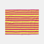 Couverture Polaire Jaune, Rouge Mood Lines Fleece Blanche (Devant (Horizontal))