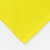 Couverture Polaire Jaune Sensibilisation Ruban Coeur Art Fleece Blanc (Coin)