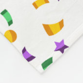 Couverture Polaire Jaune violet vert Mardi Gras fleur de lis (Coin)
