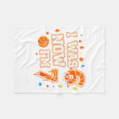Couverture Polaire J'avais 6 ans, j'ai 7 ans Basketball Drôle 7e anni (Devant (Horizontal))
