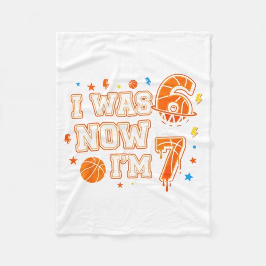 Couverture Polaire J'avais 6 ans, j'ai 7 ans Basketball Drôle 7e anni (Devant)