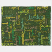 Couverture Polaire Jayden personnalisées tons verts (Devant (Horizontal))