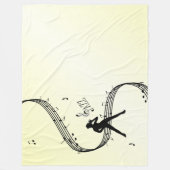 Couverture Polaire Jazz Dance Musique jaune (Devant)