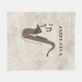 Couverture Polaire Jazzy Java-Grains de Café-Saxophone- (Devant (Horizontal))
