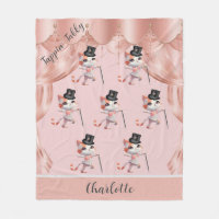 Jazzy Tap Dancing Tabby Chat Casquette Canne Monog
