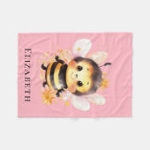 Couverture Polaire Je Bee-Two Fille Anniversaire (Devant (Horizontal))