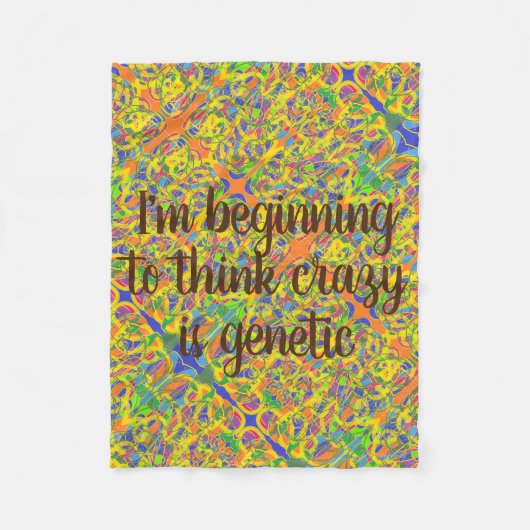 Couverture Polaire Je commence à penser que la folie est génétique ab (Devant)