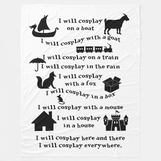 Couverture Polaire Je Cosplay (Devant)