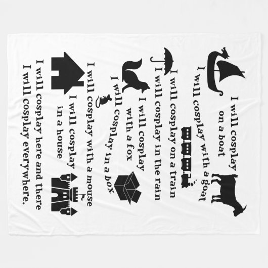 Couverture Polaire Je Cosplay (Devant (Horizontal))