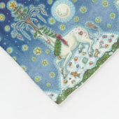 COUVERTURE POLAIRE JE CROIS À L'UNICORN DE NOËL, FLEECE BLANKET (Coin)