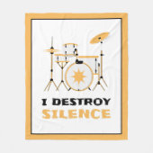 Couverture Polaire Je Détruis Silence Funny Drummer (Devant)
