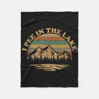 Couverture Polaire Je fais pipi dans le lac, vacances camping