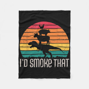 Couverture Polaire Je fumerais que les dinosaures barbecue grillent l