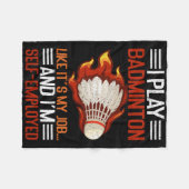 Couverture Polaire Je joue comme c'est mon travail et je suis un trav (Devant (Horizontal))