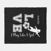 Couverture Polaire Je Joue Comme Une Fille - do-it-yourself Couleur A (Devant (Horizontal))