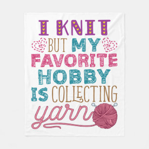 Couverture Polaire Je Knit Mais Mon Hobby Favori Est De Collecter Du 