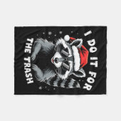 Couverture Polaire Je Le Fais Pour La Trash Funny Raccoon Noël Sant (Devant (Horizontal))