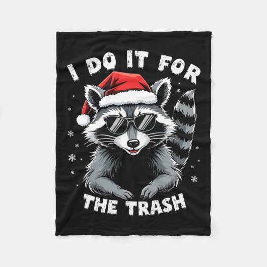 Couverture Polaire Je Le Fais Pour La Trash Funny Raccoon Noël Sant (Devant)