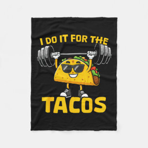 Couverture Polaire Je le fais pour les tacos drôle de dicton Taco Wor