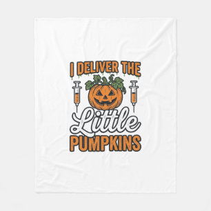 Couverture Polaire Je livre les petits citrouilles Halloween Nurse Sh