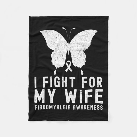 Couverture Polaire Je Lutte Pour Mon Épouse Fibromyalgie Mois B (Devant)
