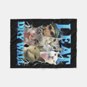 Couverture Polaire Je mange du mur sec Mème de chat drôle (Devant (Horizontal))