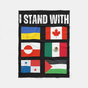 Couverture Polaire Je me tiens avec Canada Groenland Mexique Panama G