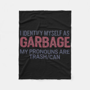 Couverture Polaire Je m'identifie comme Garge Garge drôle pour Trump