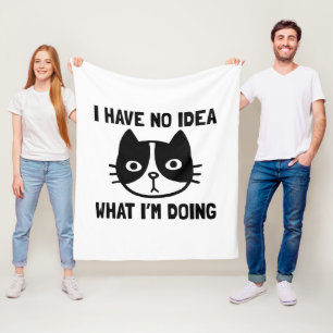 Couverture Polaire Je n'ai aucune idée de ce que je fais Chat