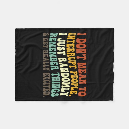 Couverture Polaire Je n'ai pas l'intention d'interrompre les gens au (Devant (Horizontal))