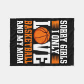 Couverture Polaire Je n'aime que le basket et ma mère pour la Saint-V (Devant (Horizontal))