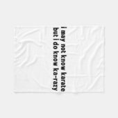 Couverture Polaire Je Ne Connais Peut-Être Pas Karate Mais Je Connais (Devant (Horizontal))