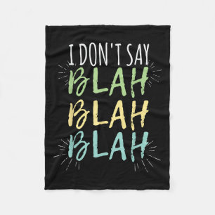 Couverture Polaire Je Ne Dis Pas Blah Blah Chemise
