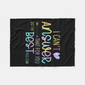 Couverture Polaire Je ne peux pas répondre que pour vous Tes d'enseig (Devant (Horizontal))