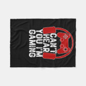 Couverture Polaire Je ne peux pas t'entendre, je joue (Devant (Horizontal))