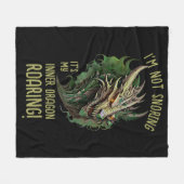 Couverture Polaire Je ne ronfle pas C'est mon dragon intérieur qui ru (Devant (Horizontal))
