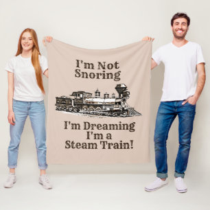 Couverture Polaire Je ne ronfle pas, je rêve d'être un moyen de train