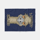 Couverture Polaire Je ne suis pas calembour drôle d'émeu d'Emused (Devant (Horizontal))