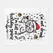 Couverture Polaire Je ne suis pas ivre Je suis plein d'esprit de vaca (Devant (Horizontal))