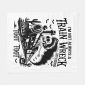 Couverture Polaire Je ne suis pas toujours une épave de train Hallowe (Devant (Horizontal))