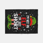 Couverture Polaire Je ne suis pas un elfe Je suis juste court méchant (Devant (Horizontal))