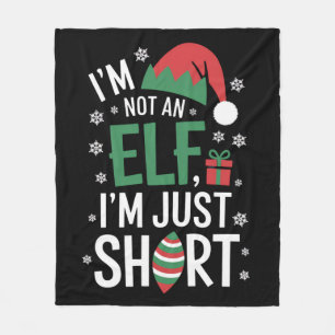 Couverture Polaire Je ne suis pas un elfe juste petit Noël Xmas drôle