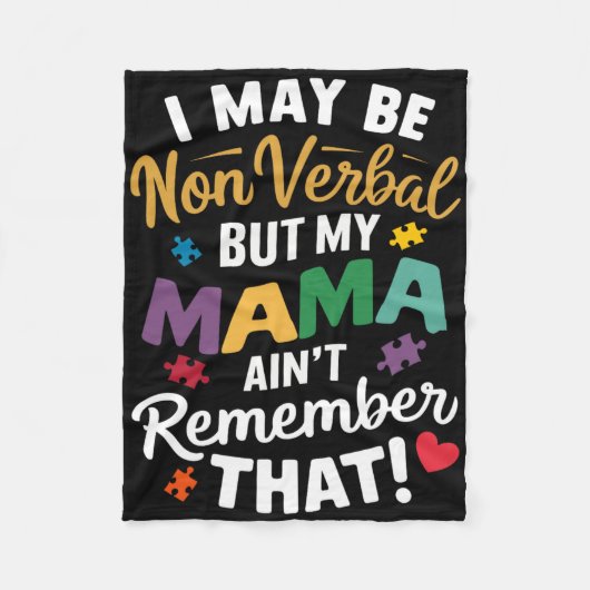 Couverture Polaire Je ne suis peut-être pas verbale, mais ma mère ne  (Devant)