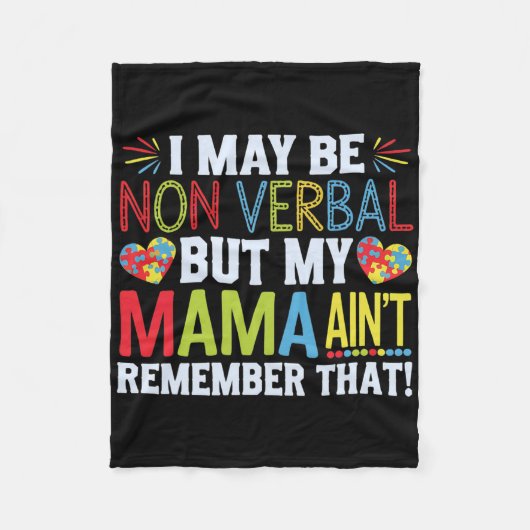 Couverture Polaire Je ne suis peut-être pas verbale, mais ma mère ne (Devant)