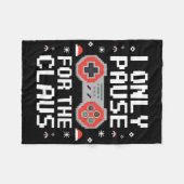 Couverture Polaire Je Pause Seulement Pour Le Claus Retro Vidéo Jeu C (Devant (Horizontal))