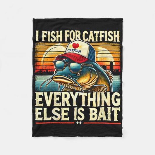 Couverture Polaire Je pêche du poisson-chat Tout le reste est Byit Ca (Devant)